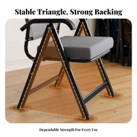 Foldable Design Mesh-Back Folding Armchair Space Saving Collapsible Seat Ergonomic Backrest Office Furniture Support for Students, Conference Attendees, Guests, Small Apartments, Study Room, Reception Area, School