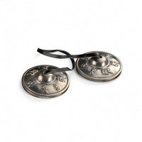 Cymbals with Strap Handcrafted Hand Cymbals Bright Percussion for Practitioners, Meditation