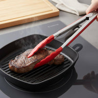 2 Pieces Non-Slip Grip Heat-Resistant Cooking Tongs Long-Lasting Stainless Steel Tongs Easy to Clean Kitchenware for Bbq, Grill, Baking