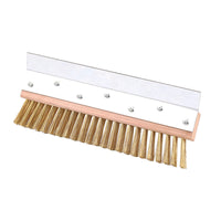 Stainless Steel Pizza Brush with Copper Wire Bristles for Grill Cleaning