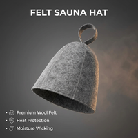 Wool Sauna Hat for Spa Relaxation, Steam Room Accessories, Heat Dry Headrest, Sauna Cap for Steam Bath, Comfortable Sauna Beanie for Home Use