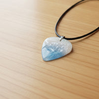 Guitar Pick Necklace Translucent Necklace with Guitar Pick Pendant Polished Jewelry for Concerts