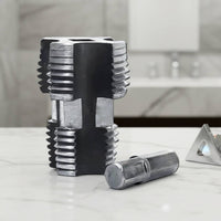 Threaded Pipe Extractor with Drive Shank Hexagonal Pipe Screw Extractor Metal Damaged Screw Remover Compact for Plumbers, Diyers, Plumbing Repair, Home Maintenance