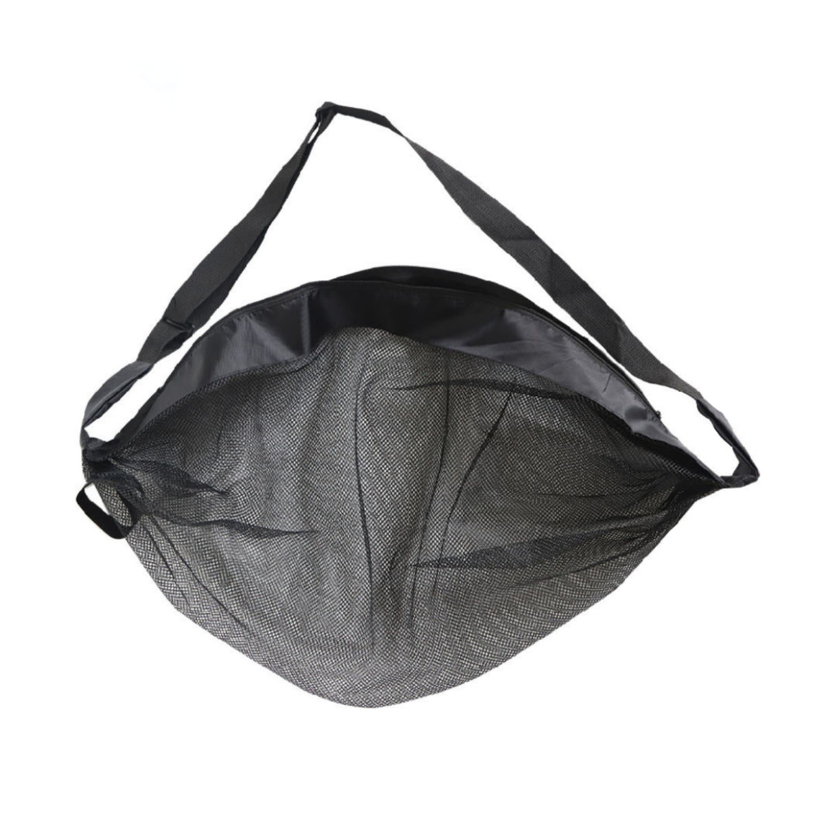 Lightweight Ball Bag with Shoulder Strap Handshands-Free Racket Bag with Mesh Sections Comfortable Mesh Sports Sack Padded for Training