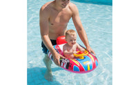 Thickened Material Kids Pool Buoy with Steering Wheel Leak-Proof Inflatable Car Boat Skin-Friendly Toddler Swim Seat for Toddlers, Babies, Beach, Summer Vacation