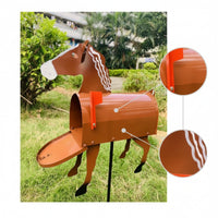 Post-Mount Mailbox Decorative Mailbox with Flag Farmhouse for Homeowners, Driveway, Garden