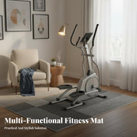 Noise Reducing Exercise Bike Mat Shock Absorbing Treadmill Underlay Mat Heavy Duty Non-Slip Equipment Pad Water Absorbent