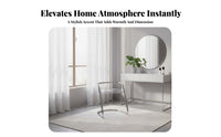 Light Luxury Design Transparent Invisible Chair Modern Aesthetic Transparent Side Chair Minimalist design Vanity Stool U-Shaped Backrest for Home Decor aficionados, Interior Designers, Young Adults, Vanity Area, Bedroom, Office