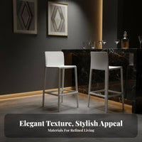 Nordic Design Molded Seat Counter Stool With Backrest Bar Chair Modern aesthetic Seating Furniture Minimalist Aesthetic for Homeowners, Interior Designers, partners, Kitchen Island, Cafe, Restaurant, Dining Room