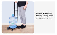 Foldable Design Collapsible Dolly with Extendable Base Expandable Platform Folding Hand Truck Adjustable Handle Collapsible Dolly Cart Swivel Wheels for Delivery Personnel, Travelers, Office Workers, Shopping, Travel, Warehouse, Camping