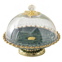 Transparent Dome Cake Stand Round Domed Dessert Display High Clearness Serving Platter for Afternoon Tea