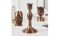 Elegant Metal Candle Holder Slender Tabletop Candle Holder Sturdy Candlestick with Round Base Long-Lasting for Wedding, Mantel
