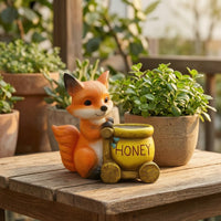 Creature Planter Animal-Shaped Creature Flower Pot Adorable Planter with a Honey Pot for Gardeners, Patio