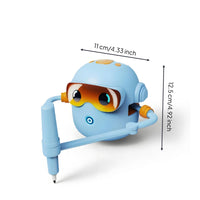 Pen Tip Card-Guided Drawing Toy Button Start Robot Drawing Toy Rounded Body Kids Plaything Visor Eyes for Children