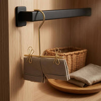 Gold-Colored Doll Clothes Hanger Metal Miniature Clothes Hanger Curved Hook 12 Cm