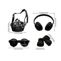 4 Pieces Doll Accessory Set Cute Design Doll Headphones and Glasses Set Photography Props Miniature Fashion Accessories for Dollhouse