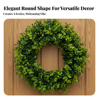Artificial Greenery Wreath Ready to Hang Artificial Wreath Lifelike Hanging Floral Arrangement for Homeowners, Event Planners, Porch, Wedding, Window