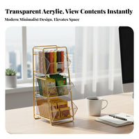 Beverage Packet Holder Transparent Design Divided Packet container Keeps areas Tidy
