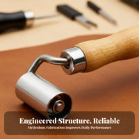 Metal Rolling Head Leather Seam Roller Visible Grain Leather Roller Groove Rings Mirror Finish