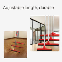 Stainless Steel Floor Squeegee Set with Elastic Blade