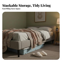 Wheeled slimline container No Assembly Required Rolling Storage Drawer Stackable