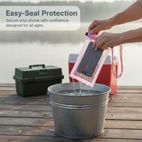 Waterproof Phone Pouch with Touchscreen Access for Swimming, Diving, and Outdoor Activities