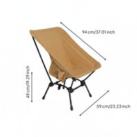 Carry Bag Folding Moon Chair Slanted Backrest Black Metal Folding Chair Low Seat Outdoor Furniture Portable