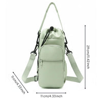 Crossbody Water Bottle Bag Lightweight Water Bottle Carrier with Strap Scratch Protection for Hiking
