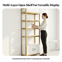 Cosmetic Display Cabinet Large Capacity Salon Product Shelving Unit Strong Load-Bearing Multi-Layer Display Rack for Beauticians, Boutique, Exhibition