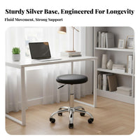 Armless Task Chair with casters Minimalist Design Armless Rolling Chair Ergonomic spinerest Office Furniture for Students, Teens, Study Room, Bedroom