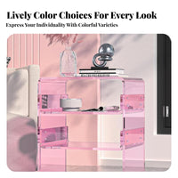 Transparent Design Clear Tiered End Table Space-Saving Clear Tiered Table Modern Aesthetic Nightstand 2-Tier Storage for Apartment Dwellers, Homeowners, Interior Decorators, Small Spaces, Living Room, Home Decoration, Entryway