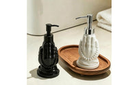 Sculptural Buddha's Hand Soap Dispenser Decorative Hand-Shaped Pump Bottle Silver Pump Dispenser