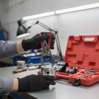 Piston Band Installation Tool Kit Adjustable Piston Band Compressor Kit Labor-Saving for Engine Repair, Workshop