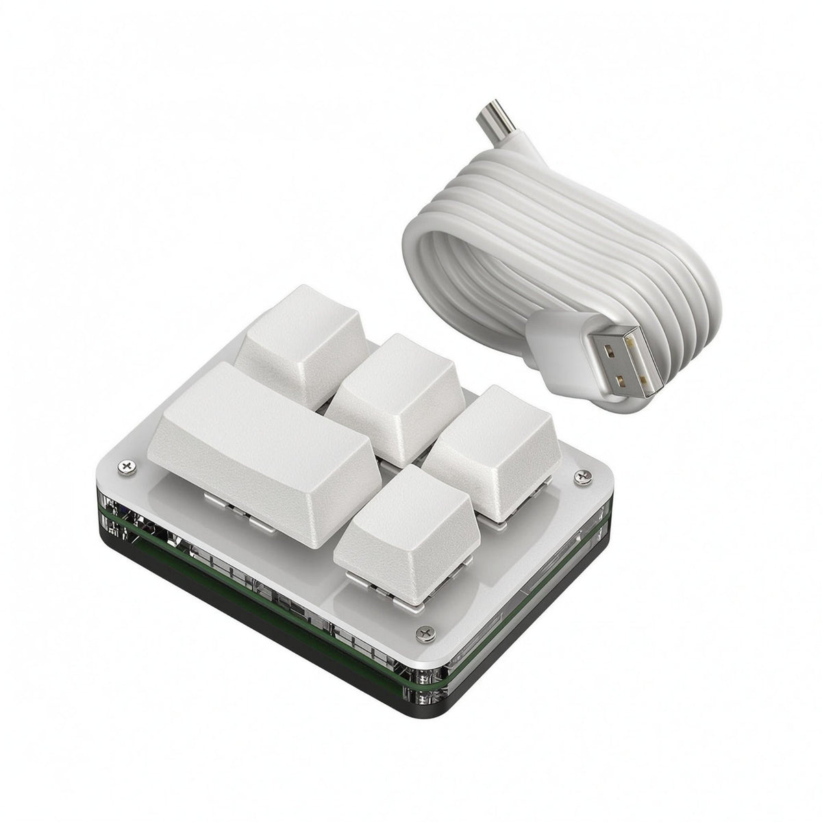 5-Key Keypad Hot-Swappable Custom Macro Keypad Custom Key Pad Blank Keycaps Programmable Macro Keyboard Wired USB-C