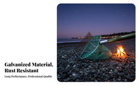 Clam Digging Rake Rust-Resistant Clam Rake Hand-Welded Harvesting Tool for Beachcombers, Beach, Coastal Flats, Seaside