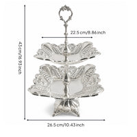 Pedestal Serving Bowl Vintage-Vintage-Look Dessert Stand Polished Tableware for Tea Service