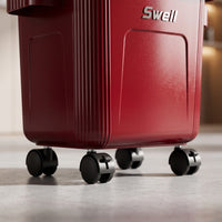 Slim Trash Bin with Wheels Mobile Kitchen Waste Bin Rectangular Wastebasket Space-Saving for Office