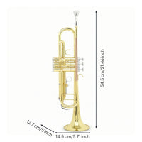B♭ Trumpet Preserving 	 B Flats Trumpet Polished Brass Instrument for School Bands