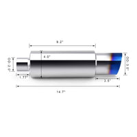 Exhaust Tip Bolt-on Muffler Tip Tail Throat Double-Wall for Car Enthusiasts, Custom Builds