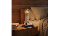Lighthouse Night Light Tabletop Lighthouse Lamp Night Light with Sailor Figurine Ambient Sculptural for Bedroom, Bedside Table