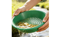 Multi-Purpose Round Plastic Gold Sieve Easy to Carry Gold Panning Sieve Weatherproof Mesh Sorting Pan Custom Made