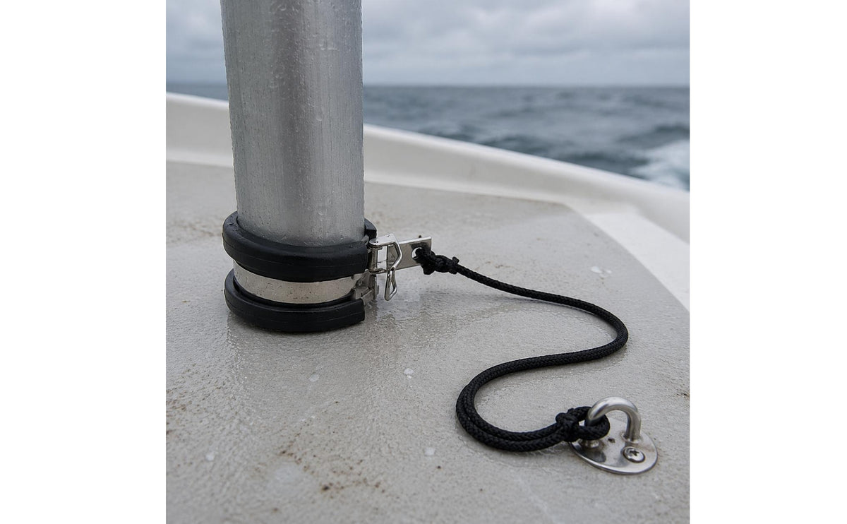 Stainless Steel Mast Lock with Line for Sailboat Hardware
