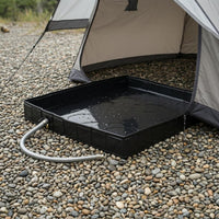 Raised Side PVC Shower Tray Flexible Hose Square Shower Basin Easy to Install Shallow Drain Tray Stain Resistant for Garden