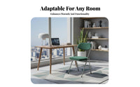 Retro Design Upholstered Folding Chair Foldable Design Household Furniture Portable Collapsible Seat Sturdy Construction for Apartment Dwellers, Young Adults, Bedroom, Small Areas, Dining Room, Office