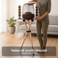 Anti-Vibration Wooden Speaker Floor Stand Shock Absorption Solid Wood Speaker Base Long-Lasting Studio Monitor Stand Includes Rubber Feet for Harman Kardon Owners, Home Theater, Living Room, Study