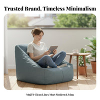 Minimalist Design Bean Bag Chair Comfortable Floor Furniture formConforming Lounge Seating No Assembly Required for Students, Readers, Bedroom, Balcony, Living Room, perusing alcove