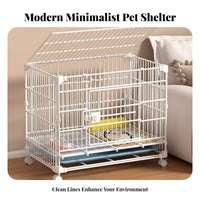 Easy to Clean Stackable Dog Kennel Rust-Proof Small Dog Transport Kennel Double Door Rolling Pet Crate for Travel