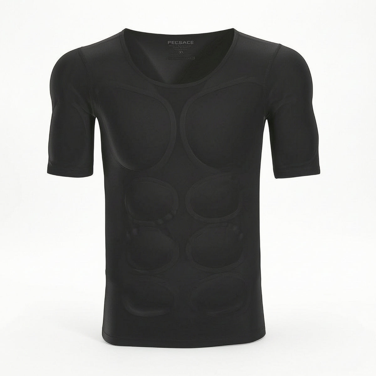 Muscle Shirt with Removable Inserts Fit Muscle Shirt with Chest and Shoulder Pads Stretch Physique-Defining Tee for Stage Performances