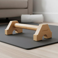 Stable Support Wood Pushup Handles Sturdy Wooden Push-up Grips Long-Lasting Wooden Parallettes Non-Slip Base for Home Gym, Gymnastics Training