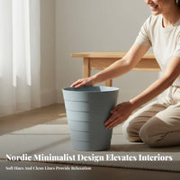 Simple Waste Bin Nordic Aesthetic Lidless Trash Receptacle Modern Design Lidless Paper Basket for Students, Homeowners, Washroom, Living Room